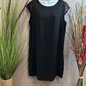 #59 Mossimo black, cap sleeve, midi dress size large